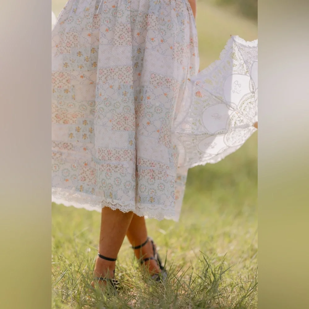 JessaKae Patchwork Floral & Lace Megan Midi Dress, 1X, NWT! - Picture 9 of 15